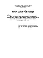 Thực trạng và một số giải pháp hoàn thiện phương thức chuyển tiền trong thanh toán quốc tế tại ngân hàng nông nghiệp và phát triển nông thôn việt nam 