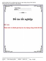 Tài liệu Đồ án: Phân tích và đánh giá dự án xây dựng công trình đô thị doc