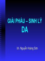 Tài liệu Giải phẩu-Sinh lý Da