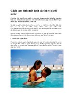 Cách làm tình mát lạnh và thú vị dưới nước 