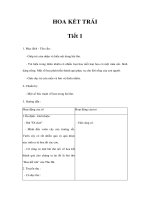 Tài liệu Giáo án 4 tuổi - HOA KẾT TRÁI pdf