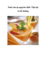 Tài liệu Nước táo ép nguyên chất: Tiện lợi và bổ dưỡng docx