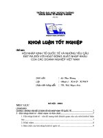 hội nhập kinh tế quốc tế và những yêu cầu đặt ra đối với hoạt động xuất nhập khẩu của các doanh nghiệp việt nam 