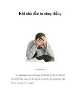 Tài liệu Khi nhà đầu tư căng thẳng pdf