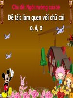 Bài giảng Chữ cái O, Ô, Ơ