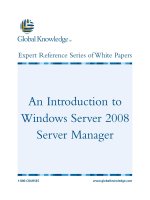Tài liệu An Introduction to Windows Server 2008 Server Manager pdf