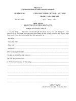 Tài liệu BIỂU MẪU 