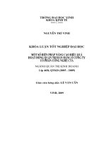 Một số biện pháp nâng cao hiệu quả hoạt động quản trị bán hàng ở công ty cổ phần công nghệ CTA 