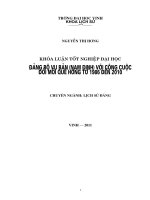 Đảng bộ vụ bản (nam định) với công cuộc đổi mới quê hương từ 1986 đến 2010 luận văn tốt nghiệp đại học 