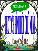 Gián án Thể tích Hình hộp chữ nhật- Toán 5