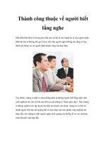 Tài liệu Thành công thuộc về người biết lắng nghe doc