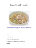 Tài liệu Canh miến giò lợn hầm lạc pdf