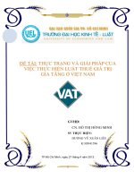 THỰC TRẠNG và GIẢI PHÁP của VIỆC THỰC HIỆN LUẬT THUẾ GIÁ TRỊ GIA TĂNG ở VIỆT NAM 