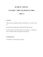 Tài liệu KĨ THUẬT - CẮT KHÂU , THÊU SẢN PHẨM TỰ CHỌN doc