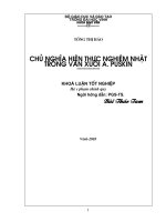 Chủ nghĩa hiện thực nghiêm ngặt trong văn xuôi a  puskin 