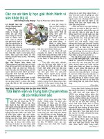 Tài liệu CÁC CƠ SỞ TÂM LÝ HỌC GIẢI THÍCH HÀNH VI SỨC KHOẺ docx