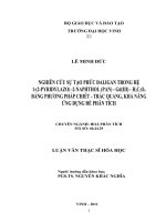 Nghiên cứu sự tạo phức đaligan trong hệ 1 (2 pyridylazo) 2 naphthol (pan) Gd(III) h2c2o4 bằng phương pháp chiết   trắc quang, khả năng ứng dụng để phân tích luận văn thạc sỹ hóa học 
