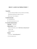 Tài liệu TNXH lớp 1 - BÀI 27 : LOÀI VẬT SỐNG Ở ĐÂU ? pptx