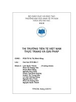 THỊ TRƯỜNG TIỀN tệ VIỆT NAM THỰC TRẠNG và GIẢI PHÁP 