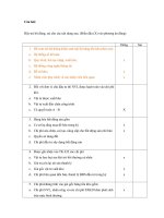 Câu hỏi sát hạch nhân viên mới tuyển 2005 Chi Nhánh Vũng Tàu