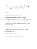 Tài liệu Hồ sơ báo cáo công nhận kết quả chuyển đổi cấp trữ lượng và cấp tài nguyên khoáng sản rắn docx