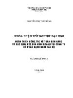 Hoàn thiện công tác kế toán bán hàng và xác định kết quả kinh doanh tại công ty cổ phần gạch ngói cầu họ 