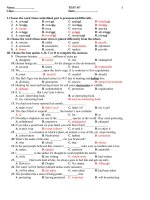 Bài soạn HKII- K12- KT45'''' Lan3- co Dap an