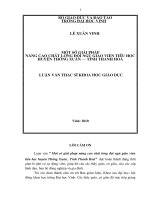 Một số giải pháp nâng cao chất lượng đội ngũ giáo viên tiểu học huyện thường xuân, tỉnh thanh hóa 