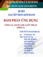 ĐÀM PHÁN ỨNG DỤNG CÔNG cụ, SÁCH lược và kỹ THUẬT 