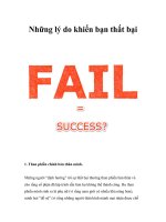 Tài liệu Những lý do khiến bạn thất bại pdf