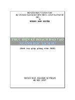 Tài liệu Kế hoạch đào tạo ngành Lịch sử doc