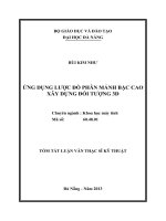 Ứng dụng lược đồ phân mảnh bậc cao xây dựng đối tượng 3d 