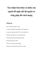 Tài liệu Xác nhận bản khai cá nhân của người đề nghị chế độ người có công giúp đỡ cách mạng ppt