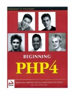 Tài liệu Beginning PHP4 P1 doc