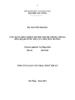 Ứng dụng điều khiển mờ PID cho hệ thống trung hòa độ ph nước mía của nhà máy đường 