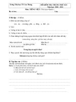 Bài soạn Bài kiểm tra tháng thứ 6