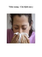 Tài liệu Viêm xoang - Căn bệnh nan y doc