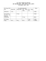 Bài soạn ĐỀ THI HỌC KỲ I NĂM HỌC 2010-2011 ANH VĂN 9