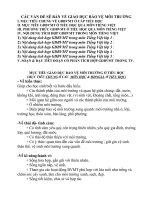 Gián án Giáo dục BVMT qua môn tiếng Việt