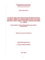Sử dụng các phương pháp grap để hình thành và phát triển các khái niệm cảm ứng, sinh trưởng, phát triển chương trình sinh học 