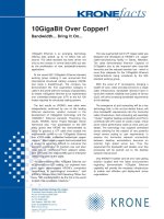 Tài liệu KRONE - Article - 10GBit over Copper cable pptx