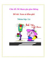 Tài liệu Chủ đề: Bé tham gia giao thông - Đề tài: Xem ai đếm giỏi - Nhóm lớp: Lá ppt