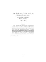 Tài liệu The Invariance of the Index of Elliptic Operators, elliptic operators pdf