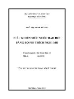 Điều khiển mức nước bao hơi bằng bộ PID thích nghi mờ 