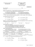 Gián án đề thi thử TN số 11