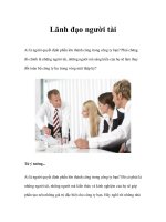 Tài liệu Lãnh đạo người tài ppt