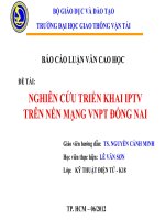 NGHIÊN cứu TRIỂN KHAI IPTV TRÊN nền MẠNG VNPT ĐỒNG NAI 