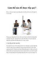 Tài liệu Làm thế nào để được Sếp quý? docx