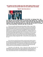 Tài liệu XÂY DỰNG VÀ PHÁT TRIỂN GIAI CẤP CÔNG NHÂN CHÍNH LÀ XÂY DỰNG CƠ SỞ XÃ HỘI BẢO ĐẢM CHO SỰ LÃNH ĐẠO CỦA ĐẢNG pptx