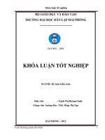 HOÀN THIỆN CÔNG tác kế TOÁN vốn BẰNG TIỀN tại CÔNG TY cổ PHẦN tư vấn đầu tư xây lắp điện QUANG LINH 